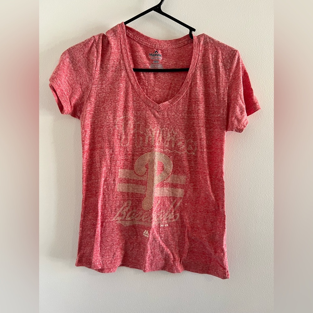 Ladies Philadelphia Phillies Tee Faded Red